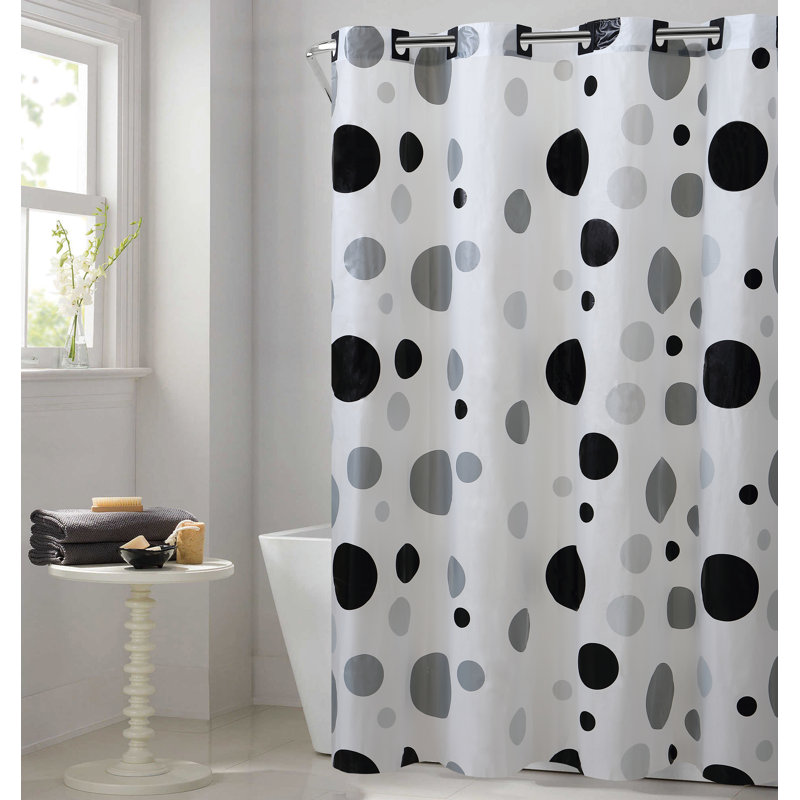 Hookless Dot Vinyl Single Hookless Shower Curtain & Reviews Wayfair